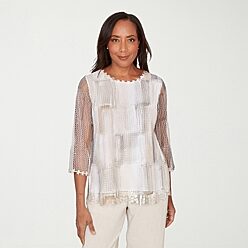 Misses Product_size 3/4 Sleeve Beige Tops - Women | JCPenney