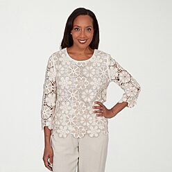 Misses Product_size 3/4 Sleeve Beige Tops - Women | JCPenney