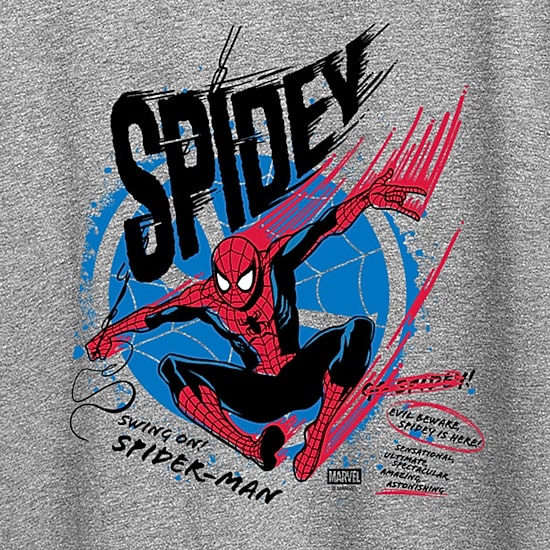 Spidey Speed Womens Crew Neck Short Sleeve Classic Fit Spiderman Graphic T-Shirt