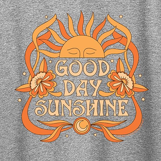 Good Day Sunshine Womens Crew Neck Short Sleeve Classic Fit The Beatles Graphic T-Shirt