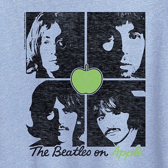 January 2025 Beatles Grid Womens Crew Neck Short Sleeve Classic Fit The Beatles Graphic T-Shirt