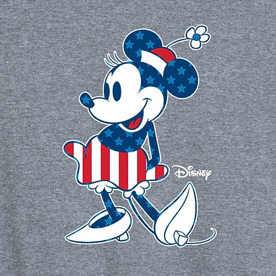 Minnie Flag Pattern Womens Scoop Neck Sleeveless Minnie Mouse Tank Top