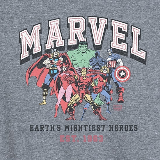 Marvel College Tonal Womens Crew Neck Sleeveless Marvel Tank Top