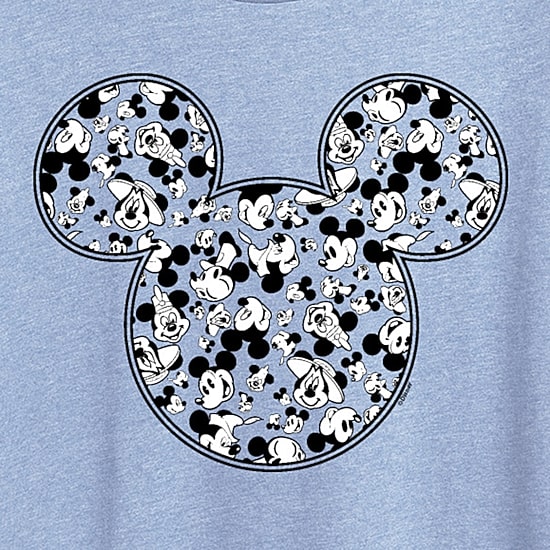 Meta Mickey Womens Crew Neck Short Sleeve Classic Fit Mickey Mouse Graphic T-Shirt