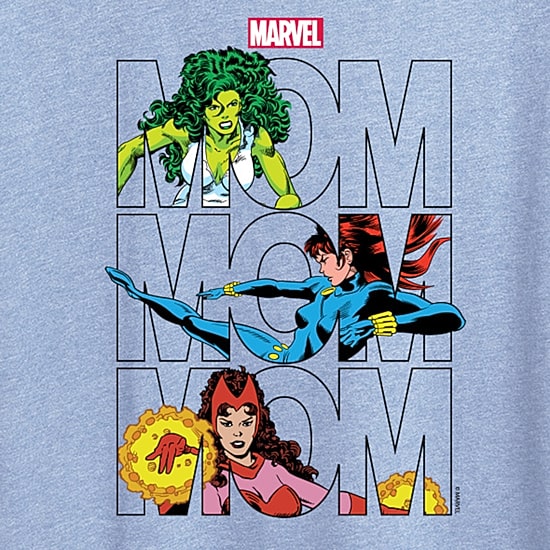 Marvel Mom Womens Crew Neck Short Sleeve Classic Fit Marvel Graphic T-Shirt