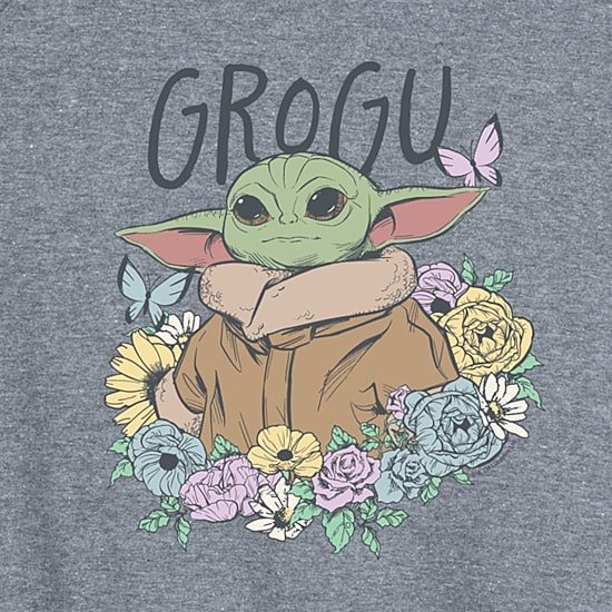 Floral Spring Grogu Womens Scoop Neck Sleeveless Baby Yoda Tank Top