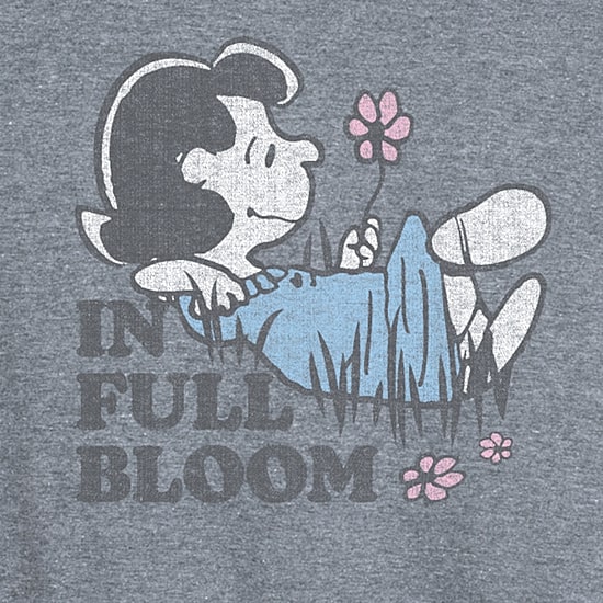 In Full Bloom Lucy Womens Scoop Neck Sleeveless Peanuts Tank Top