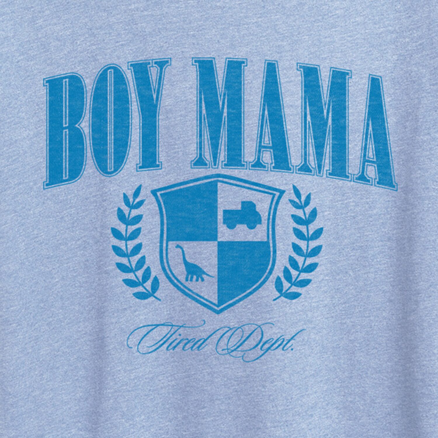 Boy Mama Collegiate Womens Crew Neck Short Sleeve Classic Fit Graphic T-Shirt
