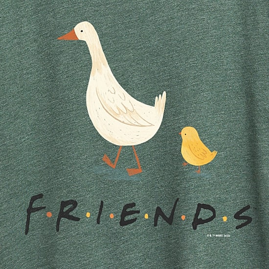 Friends Goose Chicken Womens Crew Neck Short Sleeve Classic Fit Friends Graphic T-Shirt