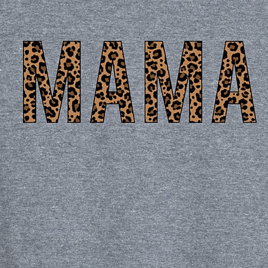 Mama Leopard Womens Scoop Neck Sleeveless Tank Top