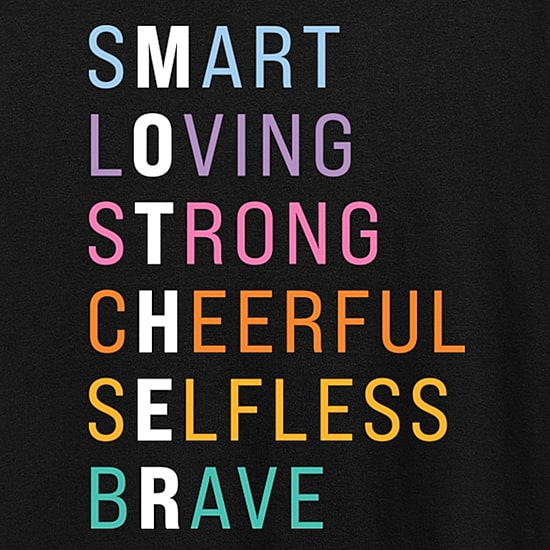 Mother Anagram Womens Crew Neck Short Sleeve Classic Fit Graphic T-Shirt