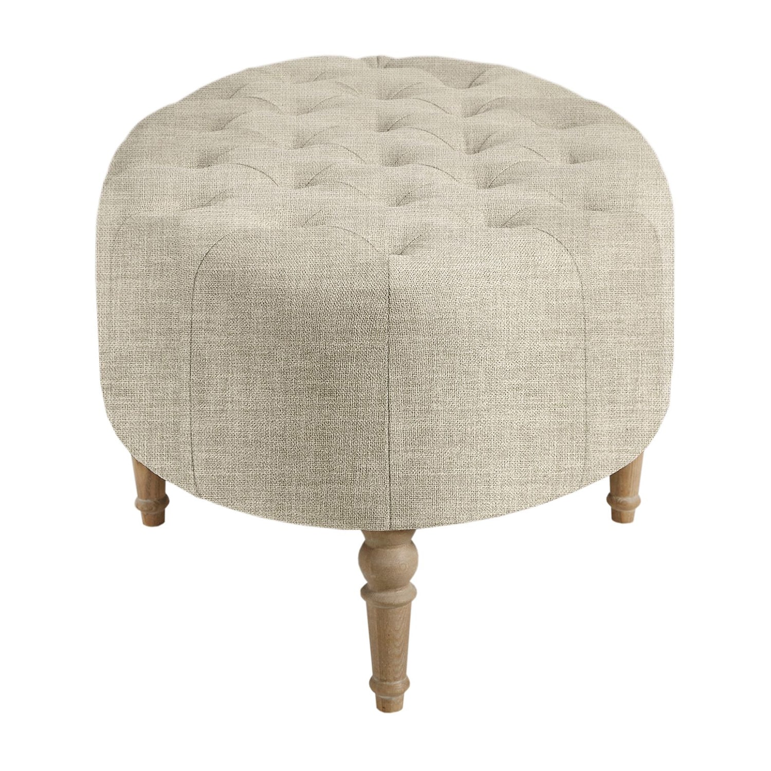 Martha Stewart Clara Tufted Upholstered Ottoman