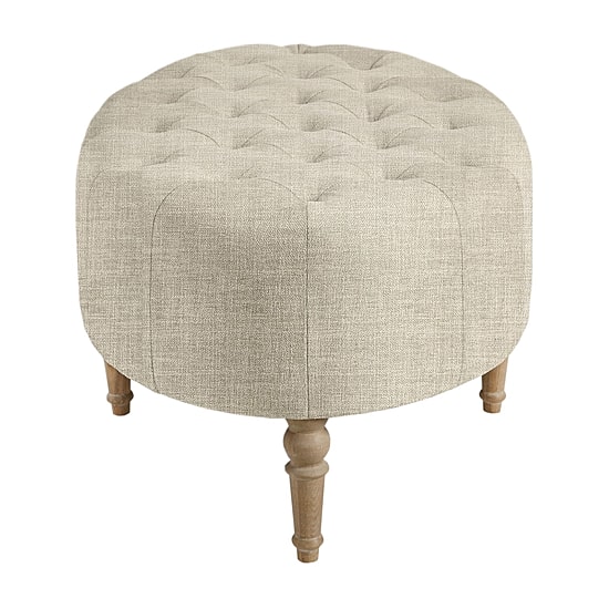 Martha Stewart Clara Tufted Upholstered Ottoman