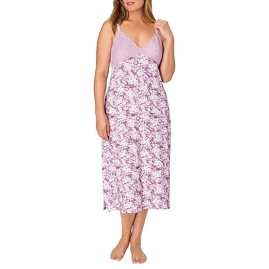 Bali Womens Satin Sleeveless V Neck Nightgown