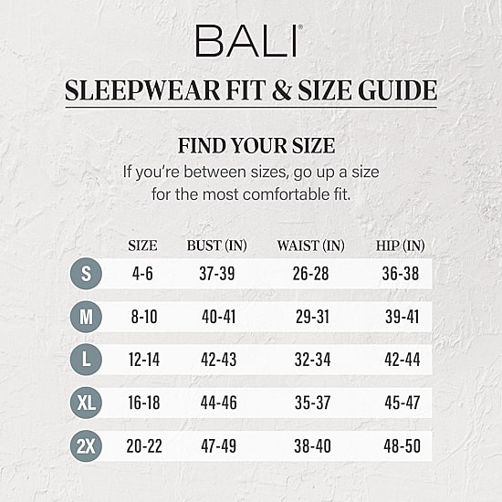 Bali Womens Satin Sleeveless V Neck Nightgown
