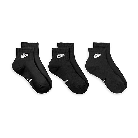 Nike Everyday Elevated Unisex Adult 3 Pair Quarter Ankle Socks