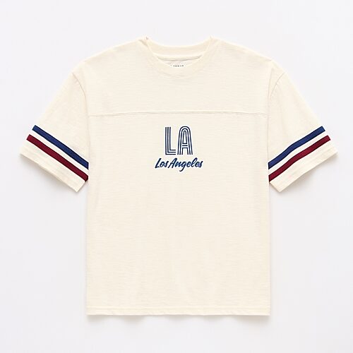 Thereabouts Little & Big Kid Boys Crew Neck Short Sleeve Oversized Graphic T-shirt In Sand