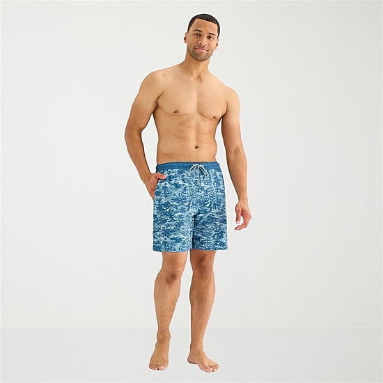 Free Country Mens 7" Camouflage Swim Trunks