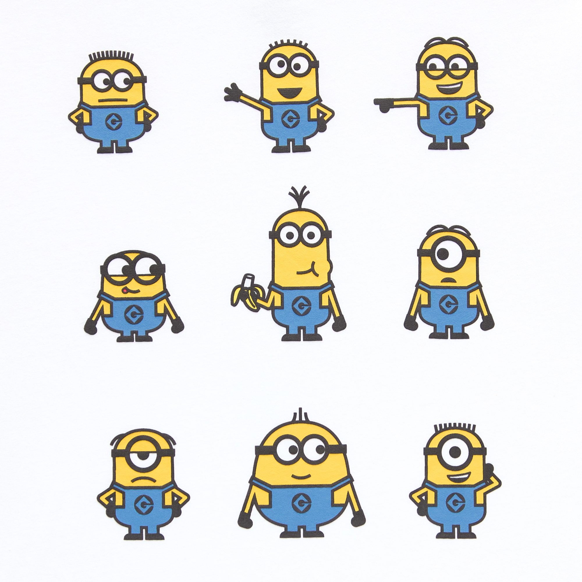 Minions Grid Boyfriend Tee Womens Juniors Crew Neck Short Sleeve Loose Fit Graphic T-Shirt