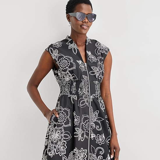 52seven Womens Midi V Neck Sleeveless Cap Floral Fit + Flare Dress