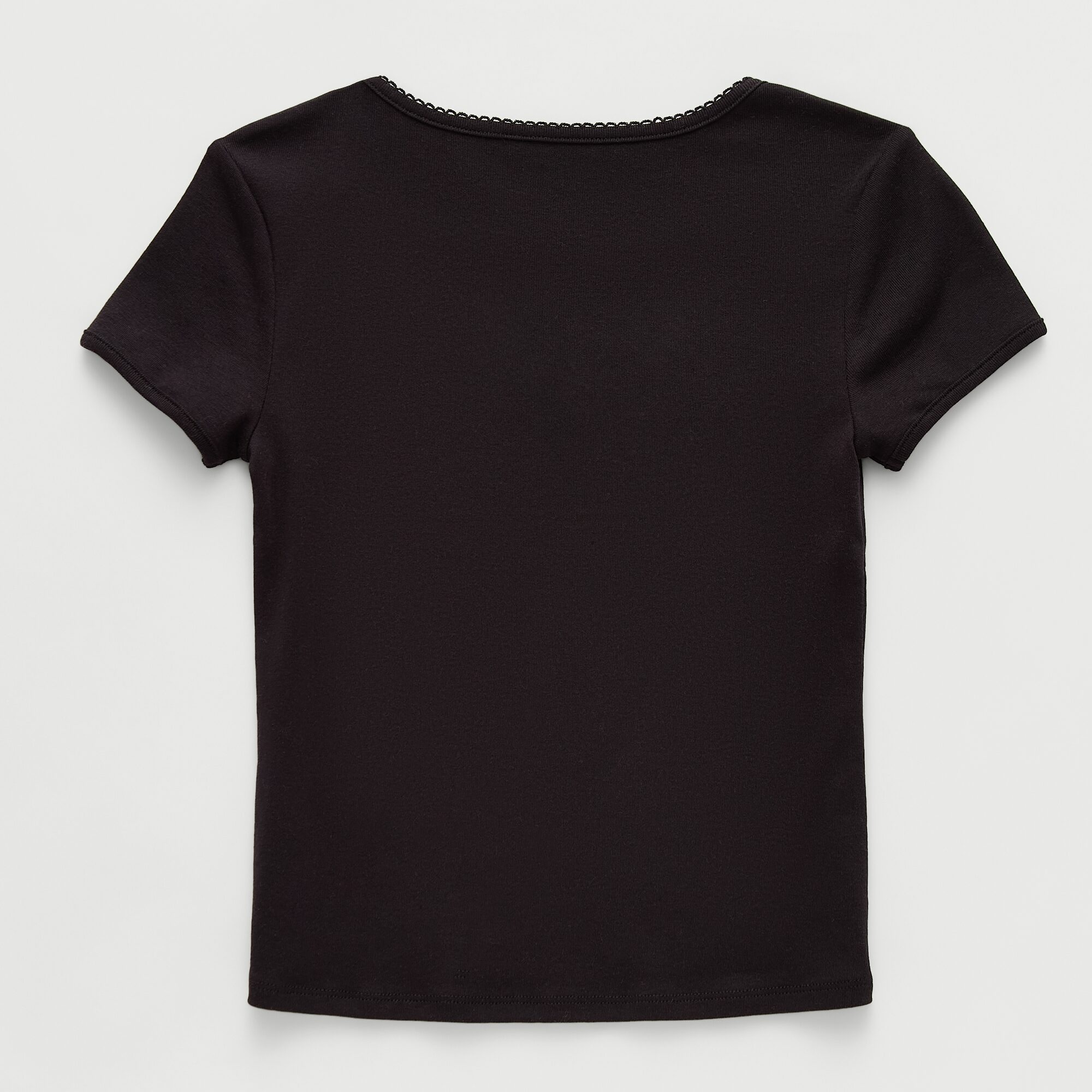 Thereabouts Little & Big Kid Girls Square Neck Short Sleeve Embroidered T-Shirt