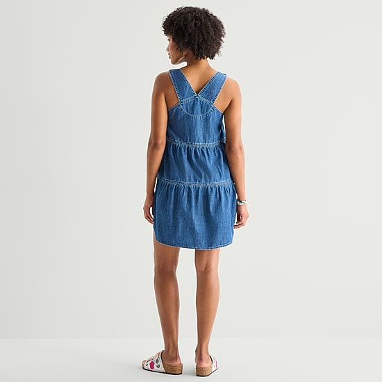 Arizona Womens Juniors Sleeveless Sundress