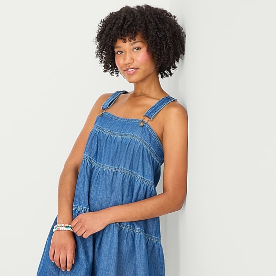 Arizona Womens Juniors Sleeveless Sundress