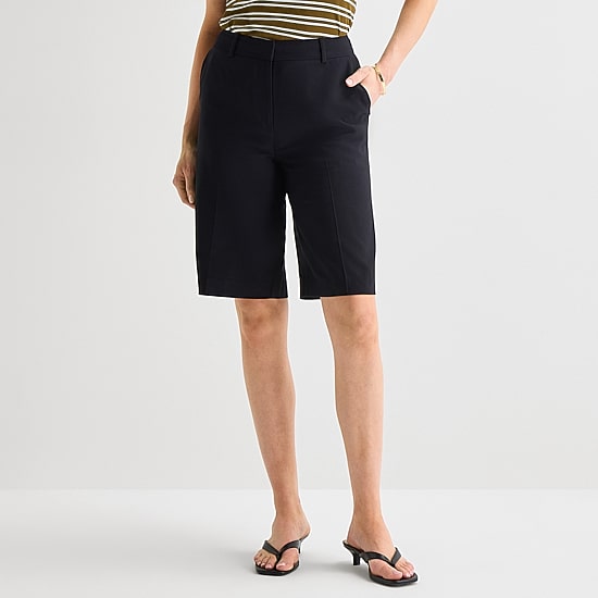 Worthington Womens 12" High Rise Bermuda Short