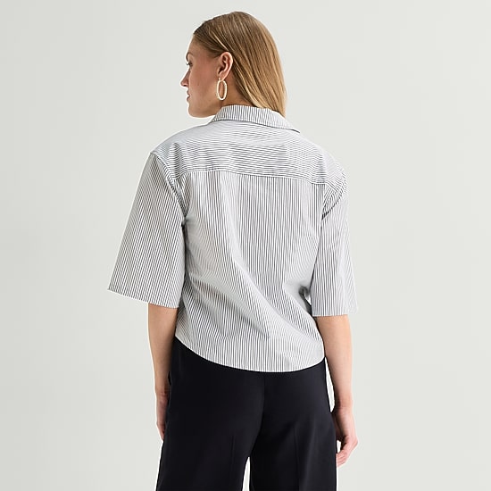 Worthington Womens Short Sleeve Regular Fit Button-Down Shirt