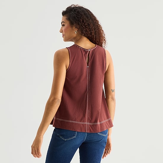 a.n.a Womens Crew Neck Sleeveless Tank Top
