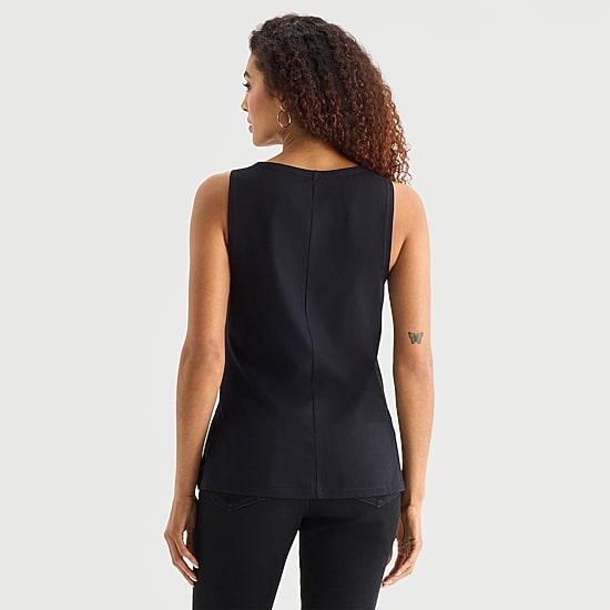 A.N.A Womens Round Neck Sleeveless Tank Top