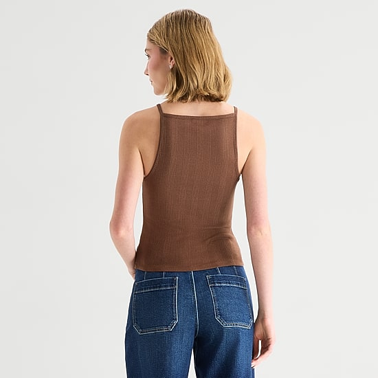 A.N.A Womens Square Neck Sleeveless Tank Top