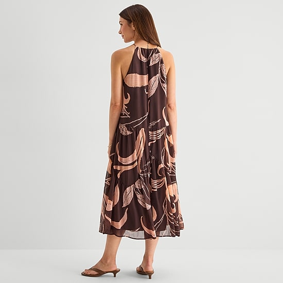 a.n.a Womens Halter Neck Sleeveless Maxi Dress