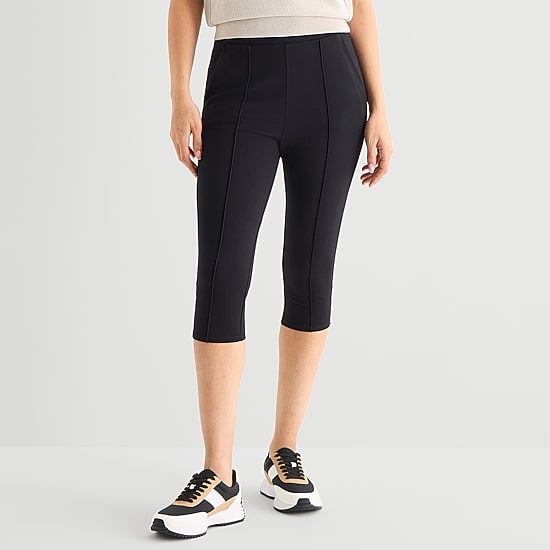 Stylus Womens Straight High Rise Capri Pant