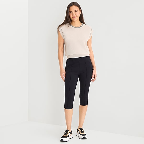 Stylus Womens Straight High Rise Capri Pant