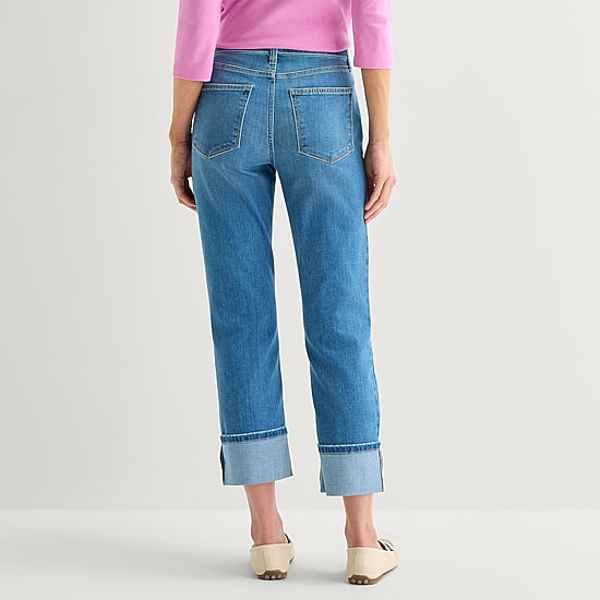 St. John's Bay Womens Tall High Rise Straight Leg Jean
