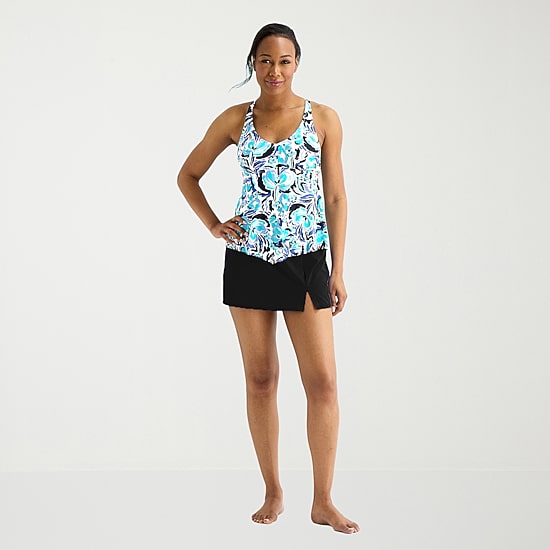 Sonnet Shores Womens LINED Floral Tankini Swimsuit Top