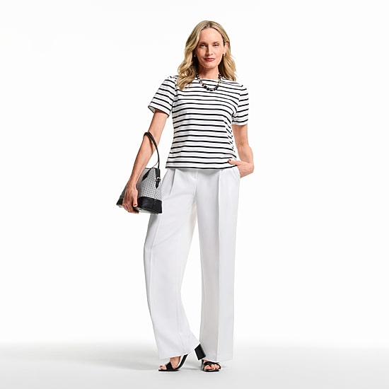 Liz Claiborne Womens Crew Neck Short Sleeve T-Shirt