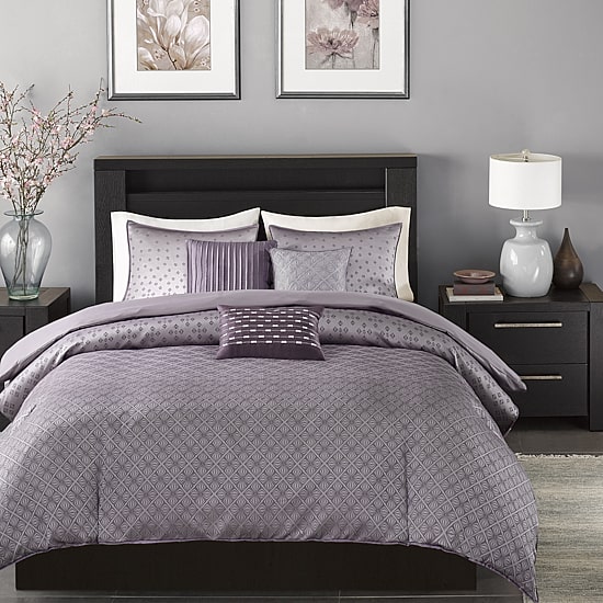 Madison Park Morris Polyester  6-pc. Jacquard Duvet Cover Set