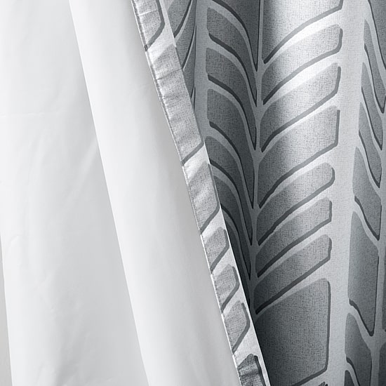 Intelligent Design Kennedy Geometric 50"W X 84"L Grommet Top 100% Blackout Single Curtain Panel