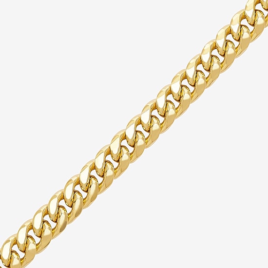 Made in Italy Mens 10K Gold 22 Inch Cuban Chain Necklace