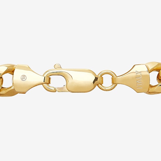 Made in Italy Mens 10K Gold 22 Inch Cuban Chain Necklace