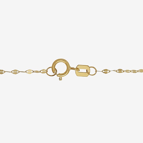 Gold Addiction Womens 14K Gold 17 Inch Link Necklace