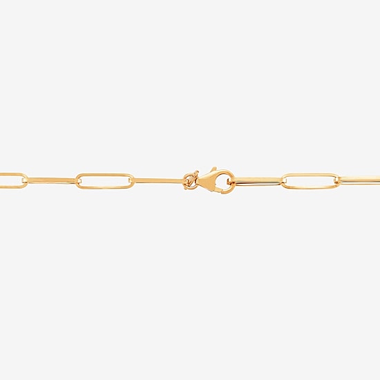 Gold Addiction Womens 14K Gold 18 Inch Paperclip Chain Necklace