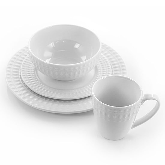 Elama Cara 16-pc. Porcelain Dinnerware Set