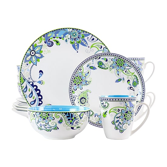 Elama Blue Fiesta 16-pc. Porcelain Dinnerware Set
