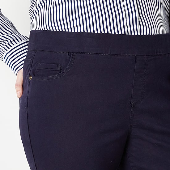 Liz Claiborne Womens Amber Mid Rise Slim Pull-On Pants - Plus