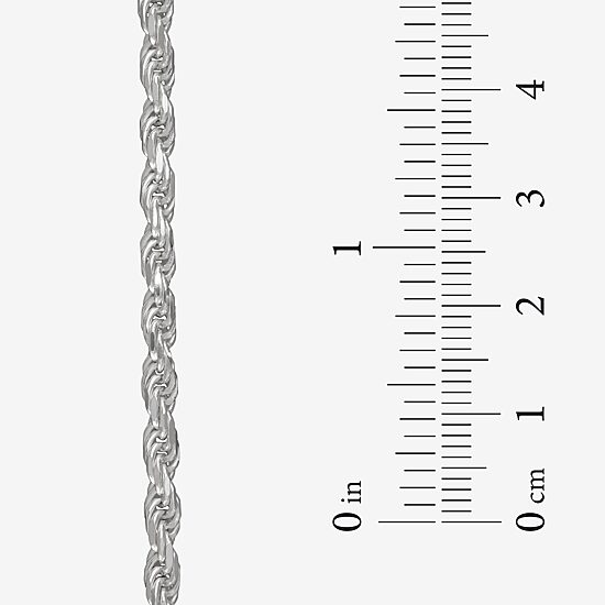 Made in Italy Mens Sterling Silver 30 Inch Rope Chain Necklace