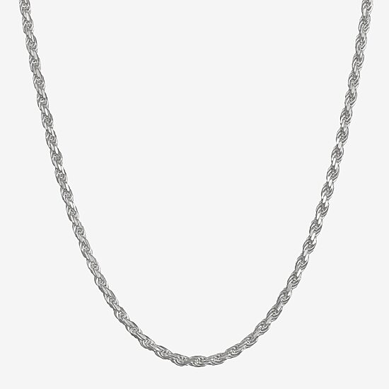 Made in Italy Mens Sterling Silver 30 Inch Rope Chain Necklace