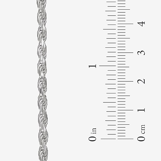 Made in Italy Sterling Silver 20" 3.75mm Rope Chain Necklace